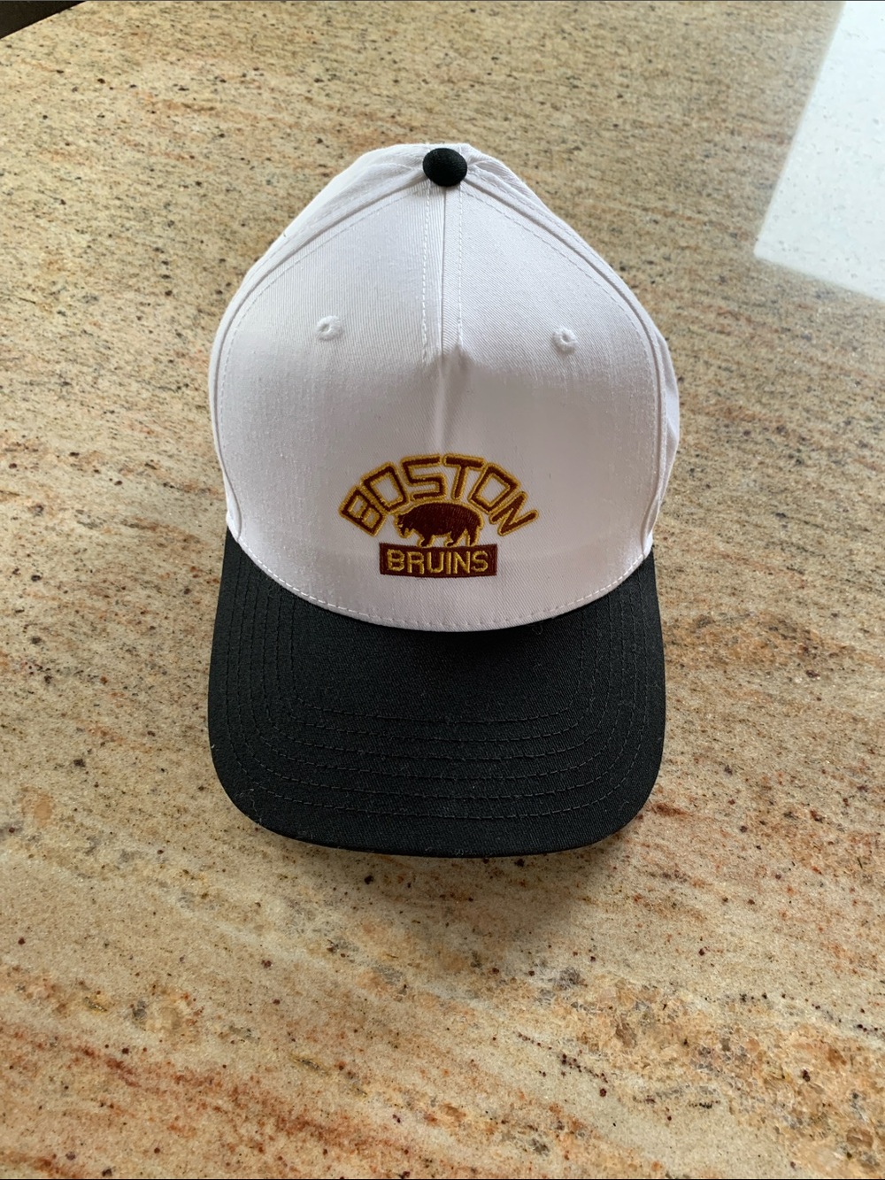 OTTO White and Black Baseball Cap with Gold Logo